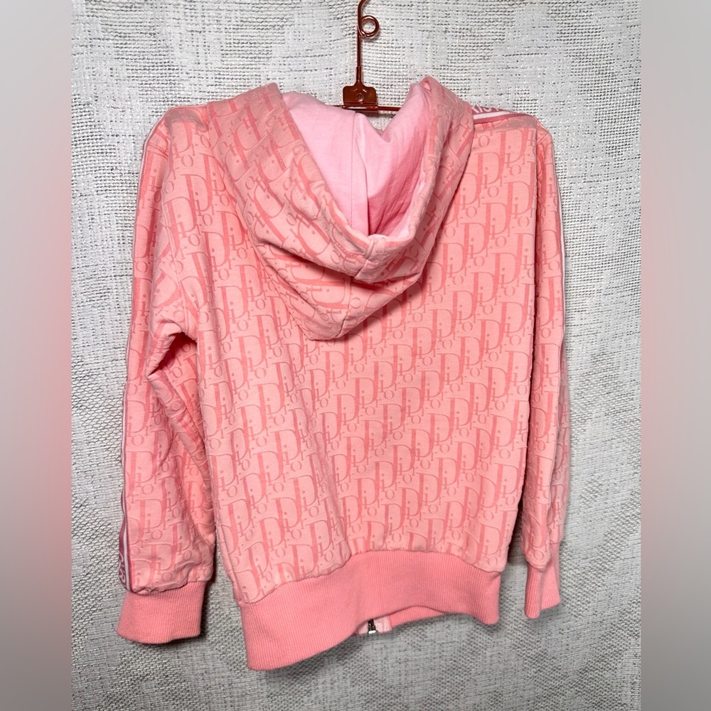 Dior Kids pink monogram logo zip up jacket size 6-7Y - Picture 6 of 10